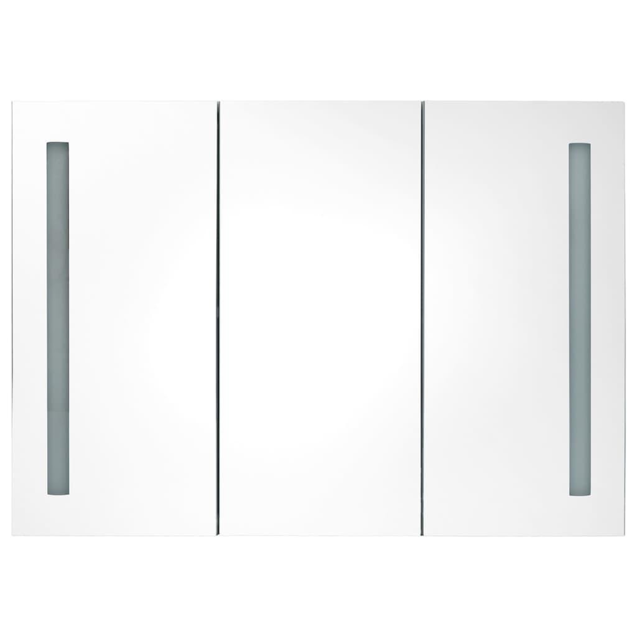 Voir la diapositive 3 : VIDAXL Armoire de salle de bain a miroir LED 89x14x62 cm chene
