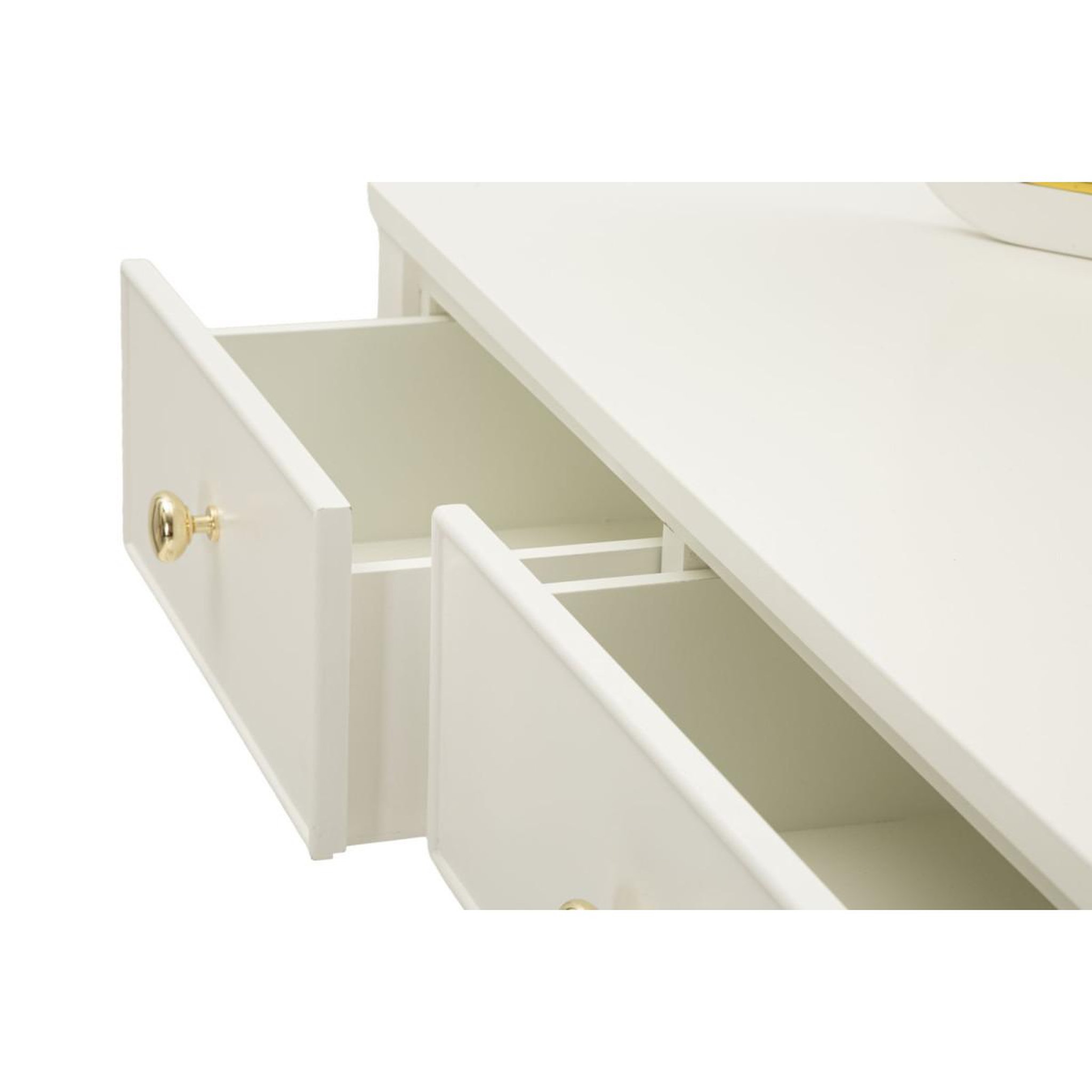 Voir la diapositive 6 : Paris Prix Coiffeuse avec miroir & tabouret  camille  120cm blanc