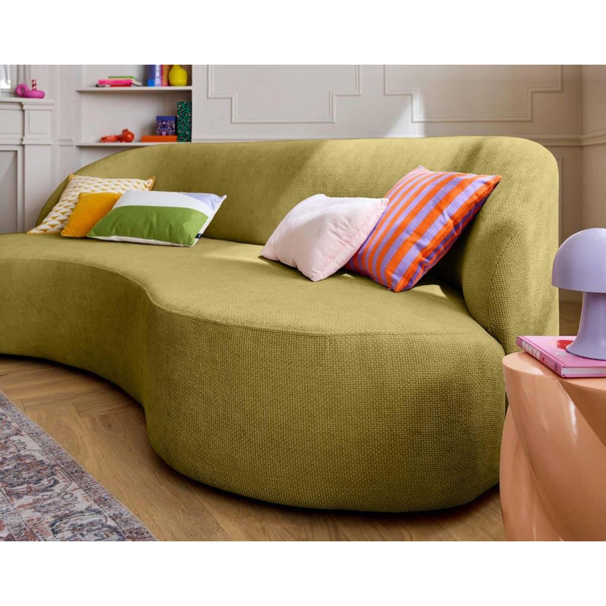 LISA DESIGN Polaris - canapé 3 places - en velours texturé