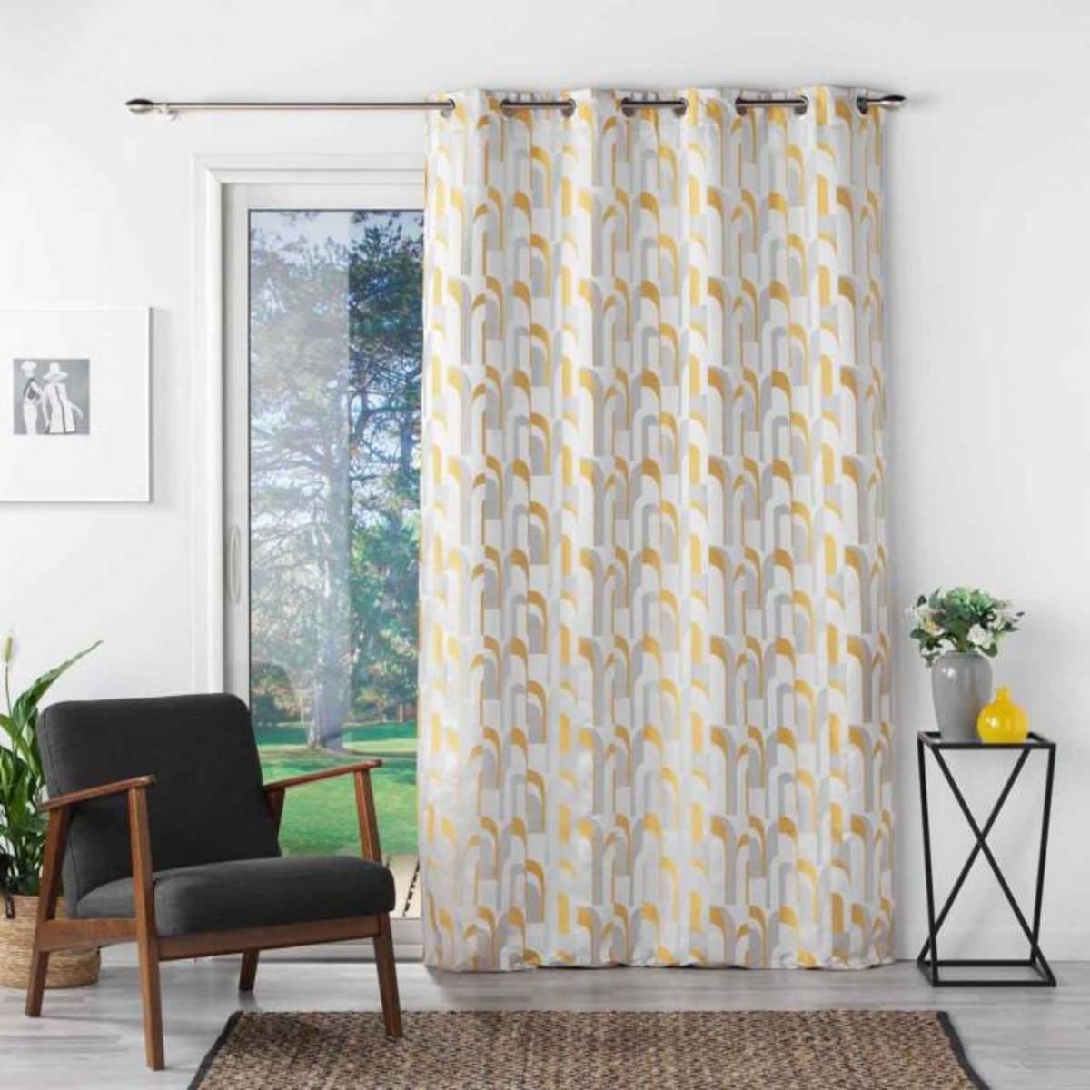 Paris Prix Rideau à Œillets  Médicis  140x260cm Jaune