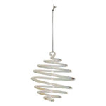 ATMOSPHERA Boule de Noël en Verre  Spirale  8cm Transparent
