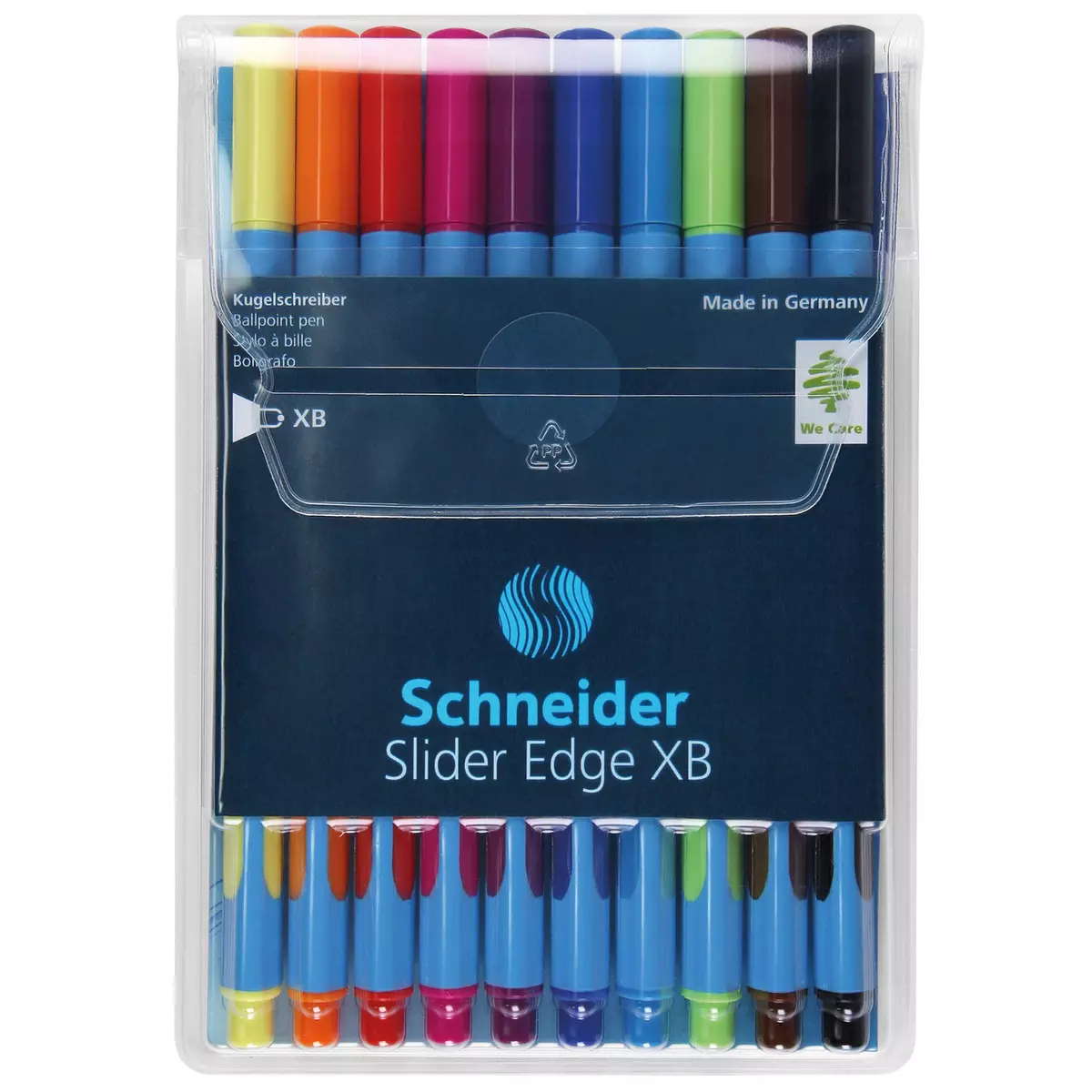 SCHNEIDER Lot de 10 stylos bille Slider Edge assortiment fantaisie