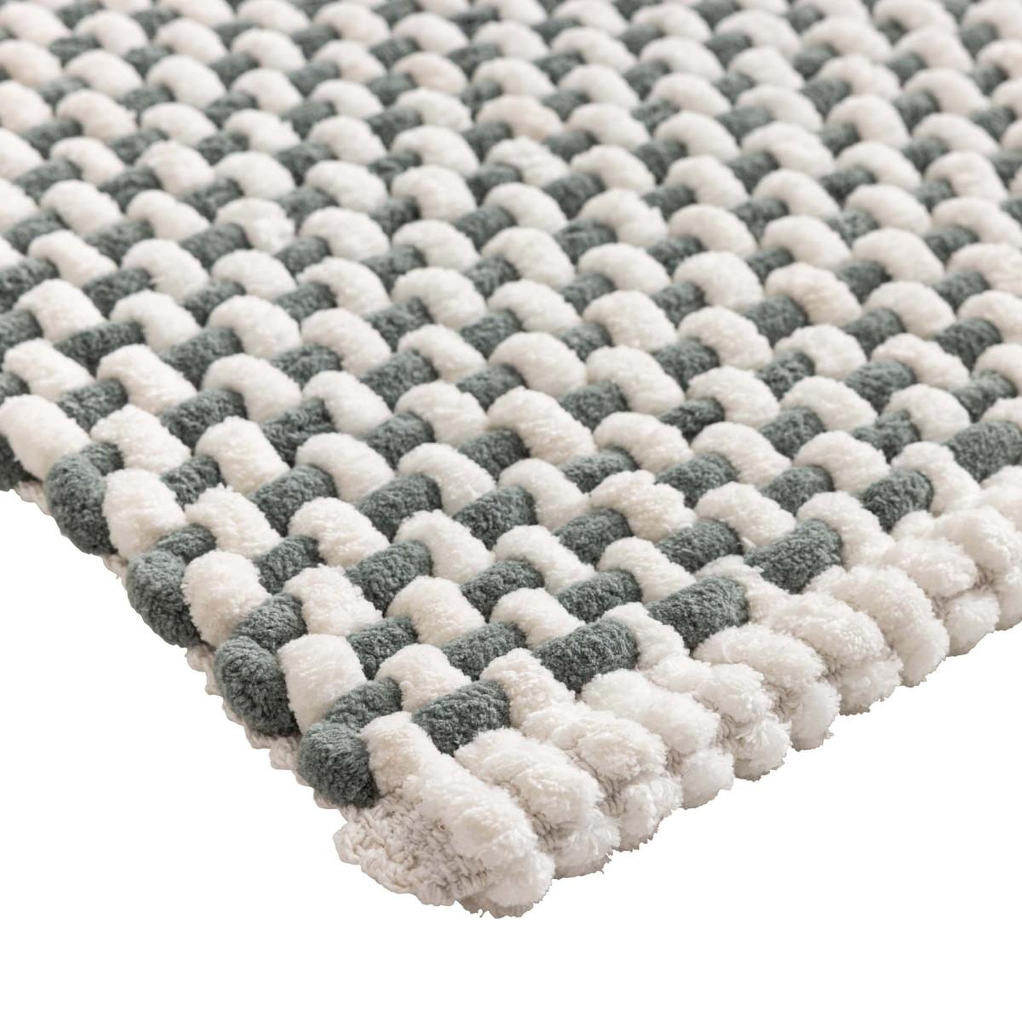 Voir la diapositive 3 : Douceur d'Intérieur Tapis de bain en chenille  rafael  50x80cm vert cèdre