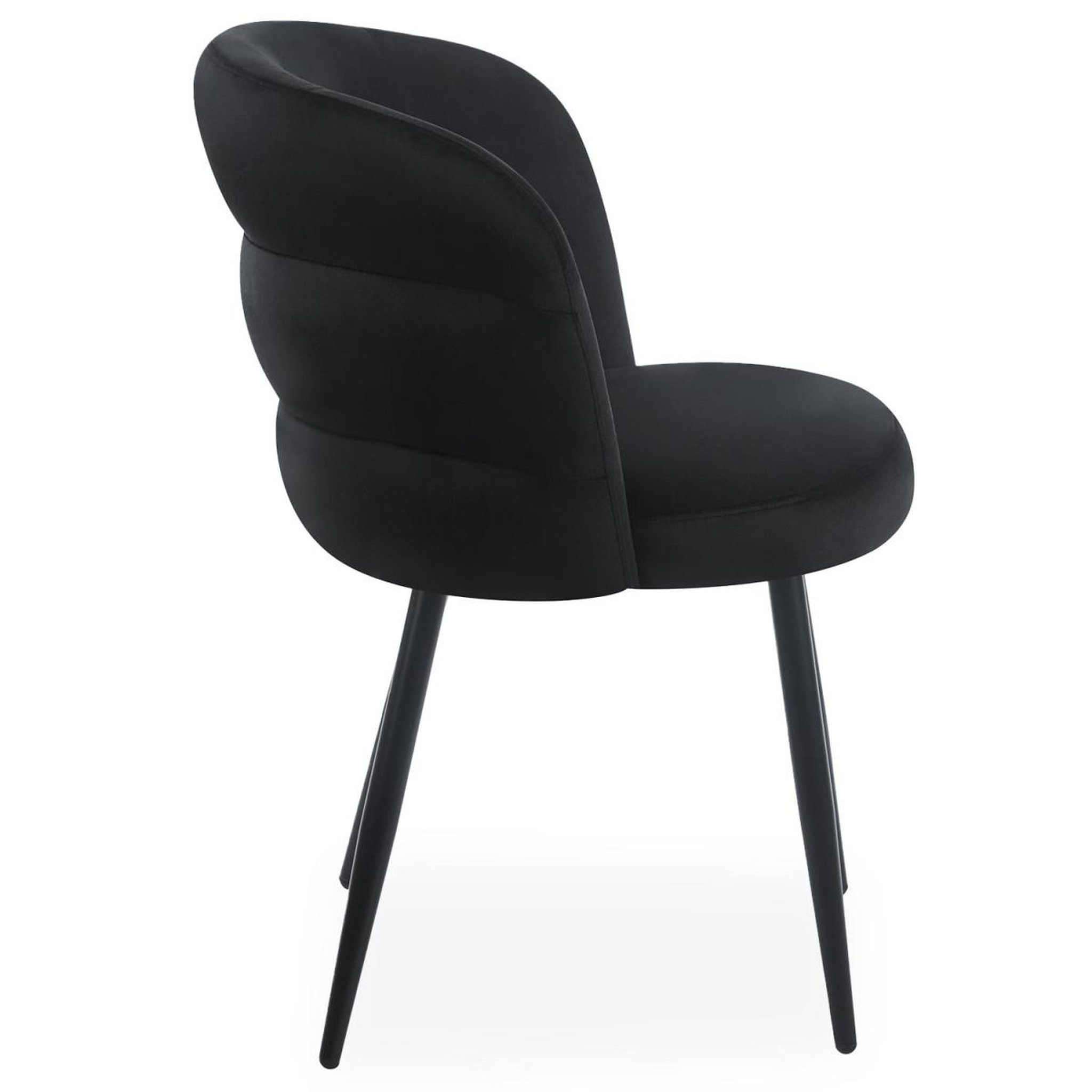 Voir la diapositive 4 : Paris Prix Lot de 2 chaises en velours  marisa  80cm noir