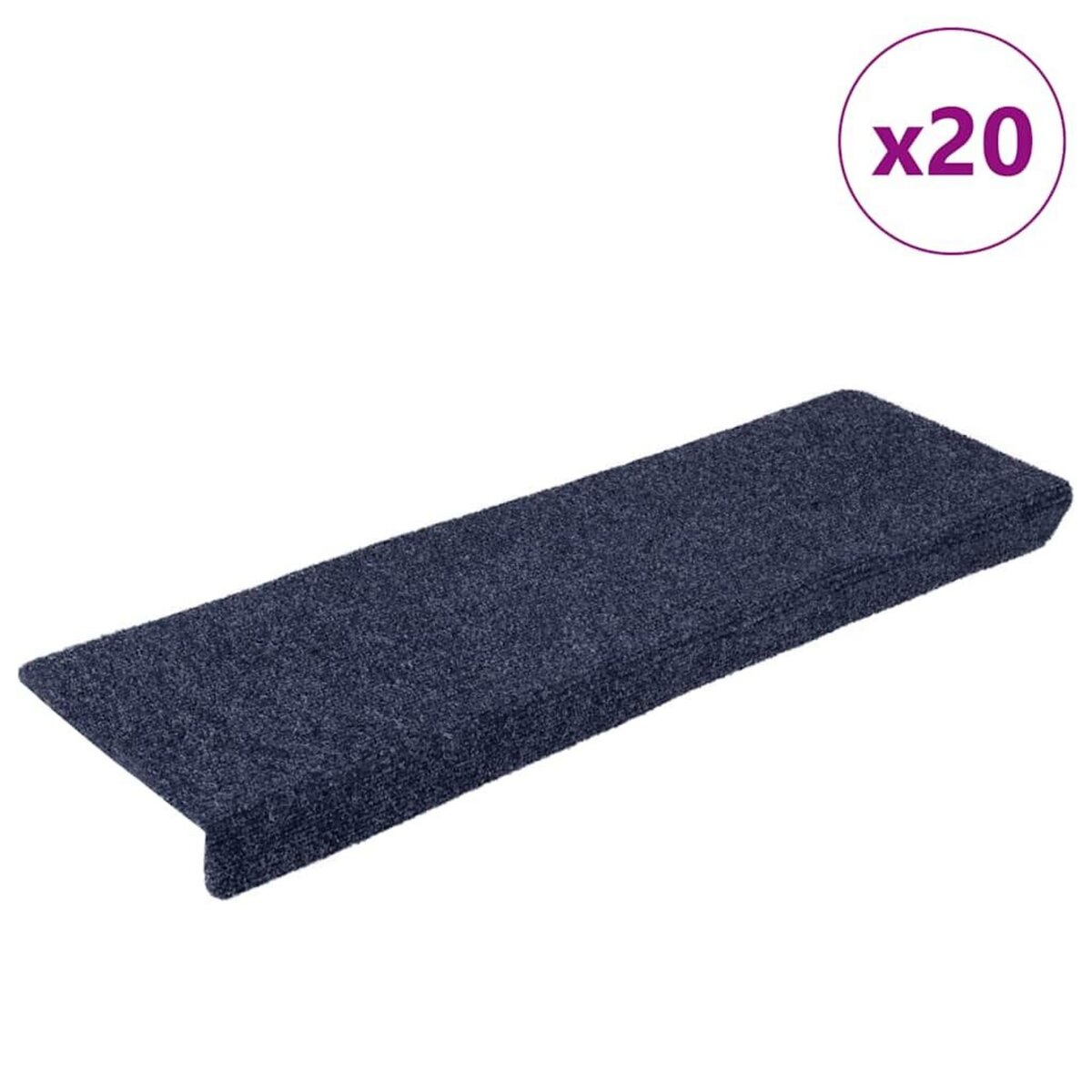 VIDAXL Tapis d'escalier autocollant 20 pcs anthracite 65x21x4 cm