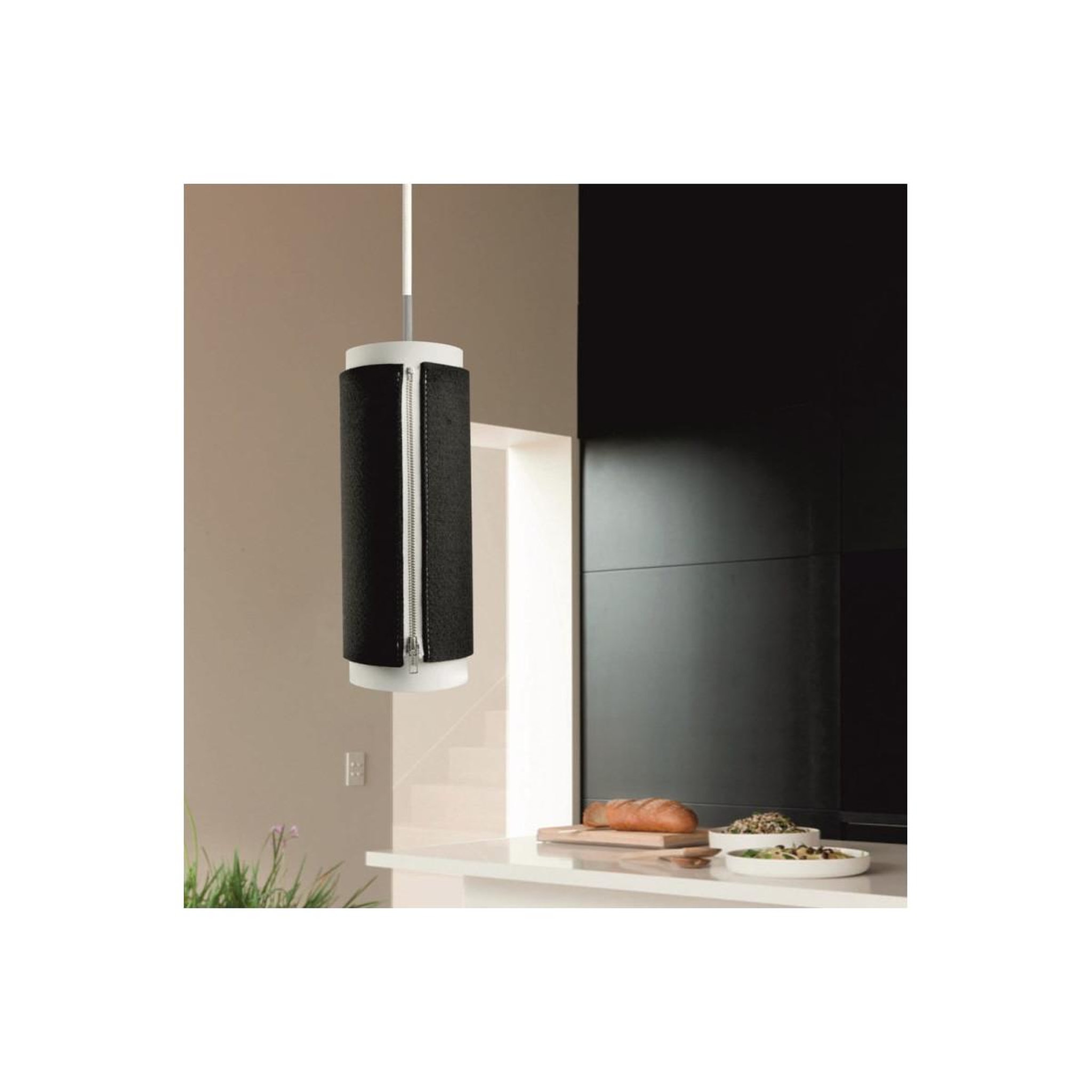 Voir la diapositive 4 : Paris Prix Lampe Suspension en Feutre  Zip Star  52cm Anthracite
