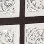 Voir la diapositive 4 : VIDAXL Panneau mural sculpte a la main MDF 40x40x1,5cm Marron et blanc