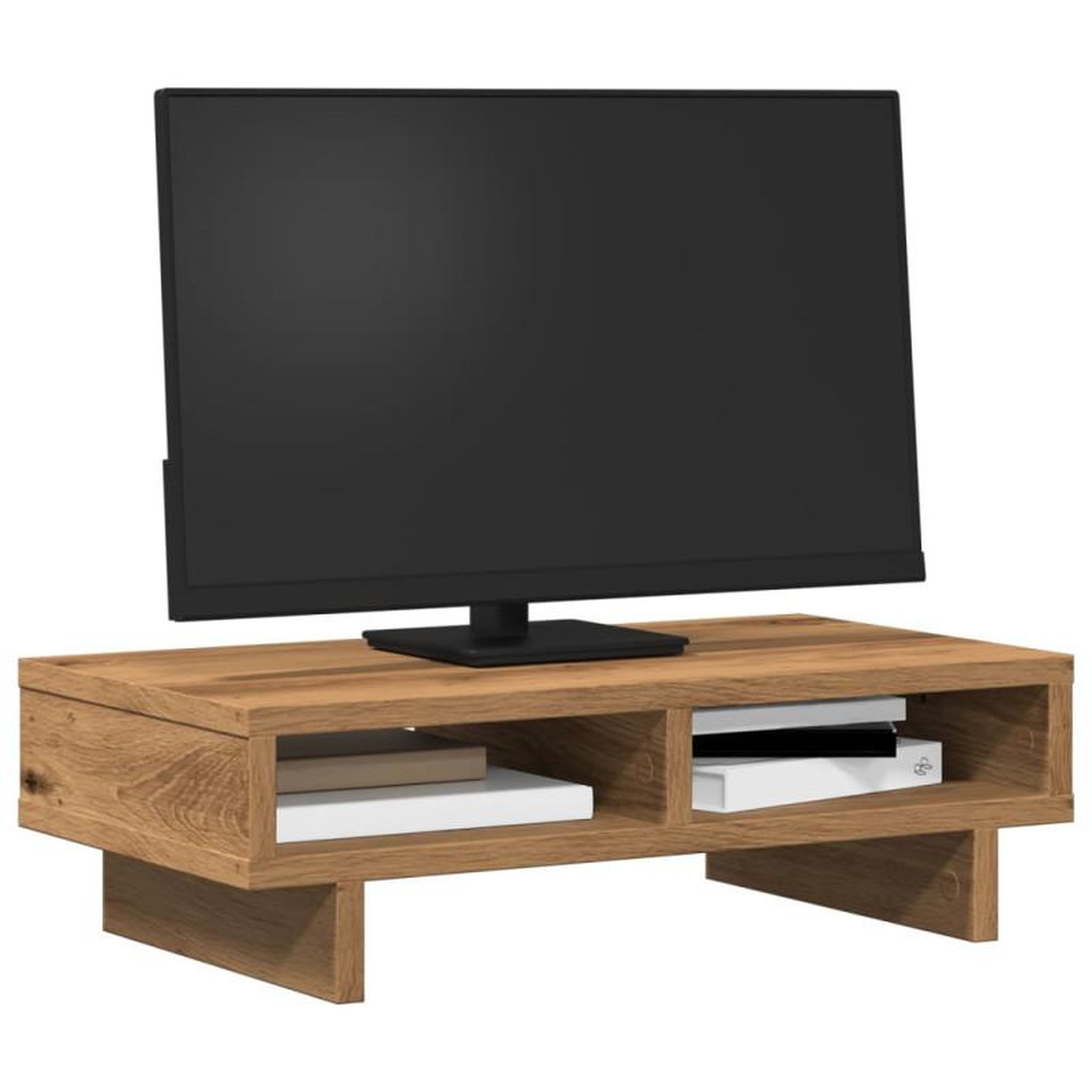 Voir la diapositive 3 : VIDAXL Support de moniteur chêne artisanal 50x27x15 cm bois ingénierie