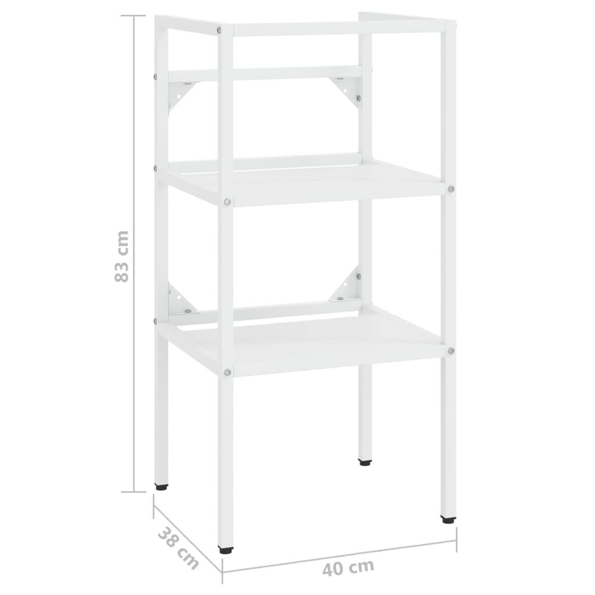 Voir la diapositive 6 : VIDAXL Cadre de lavabo de salle de bain Blanc 40x38x83 cm Fer