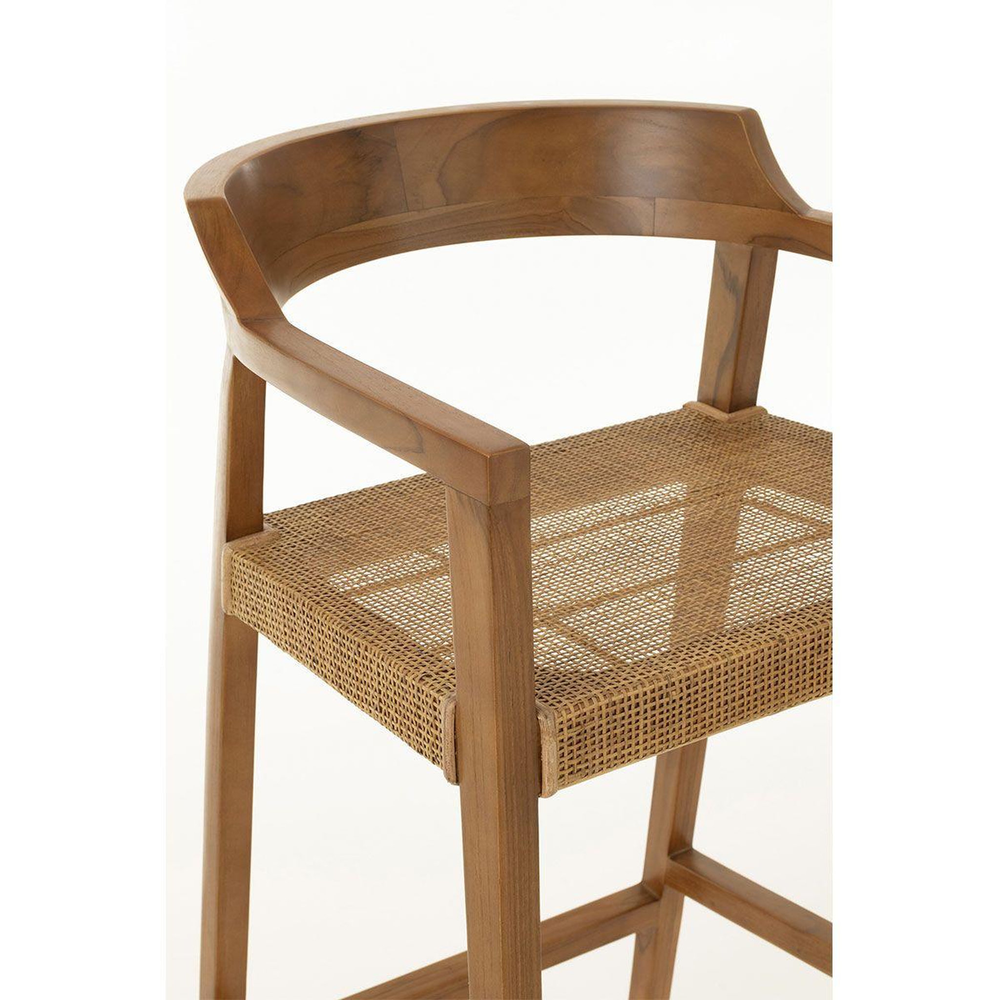 Voir la diapositive 6 : J-LINE Tabouret de bar design  sungkai  100cm marron