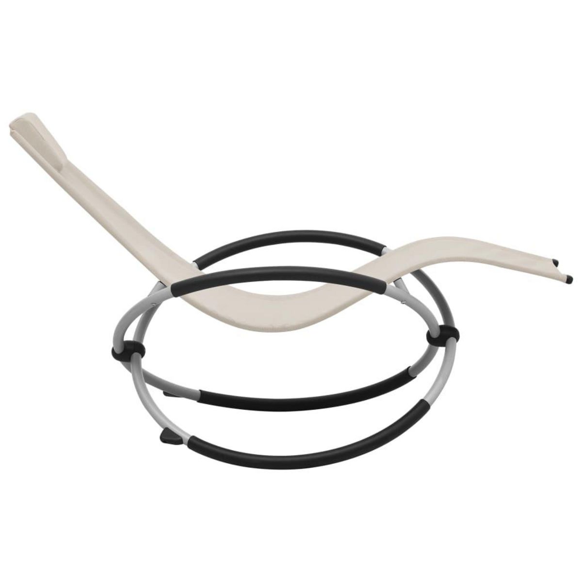 VIDAXL Chaise longue pour enfants Acier Creme