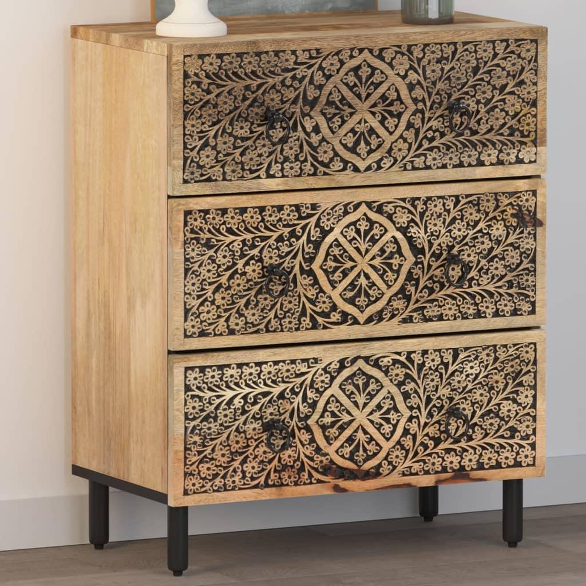 VIDAXL Armoire laterale 60x33x75 cm bois massif de manguier