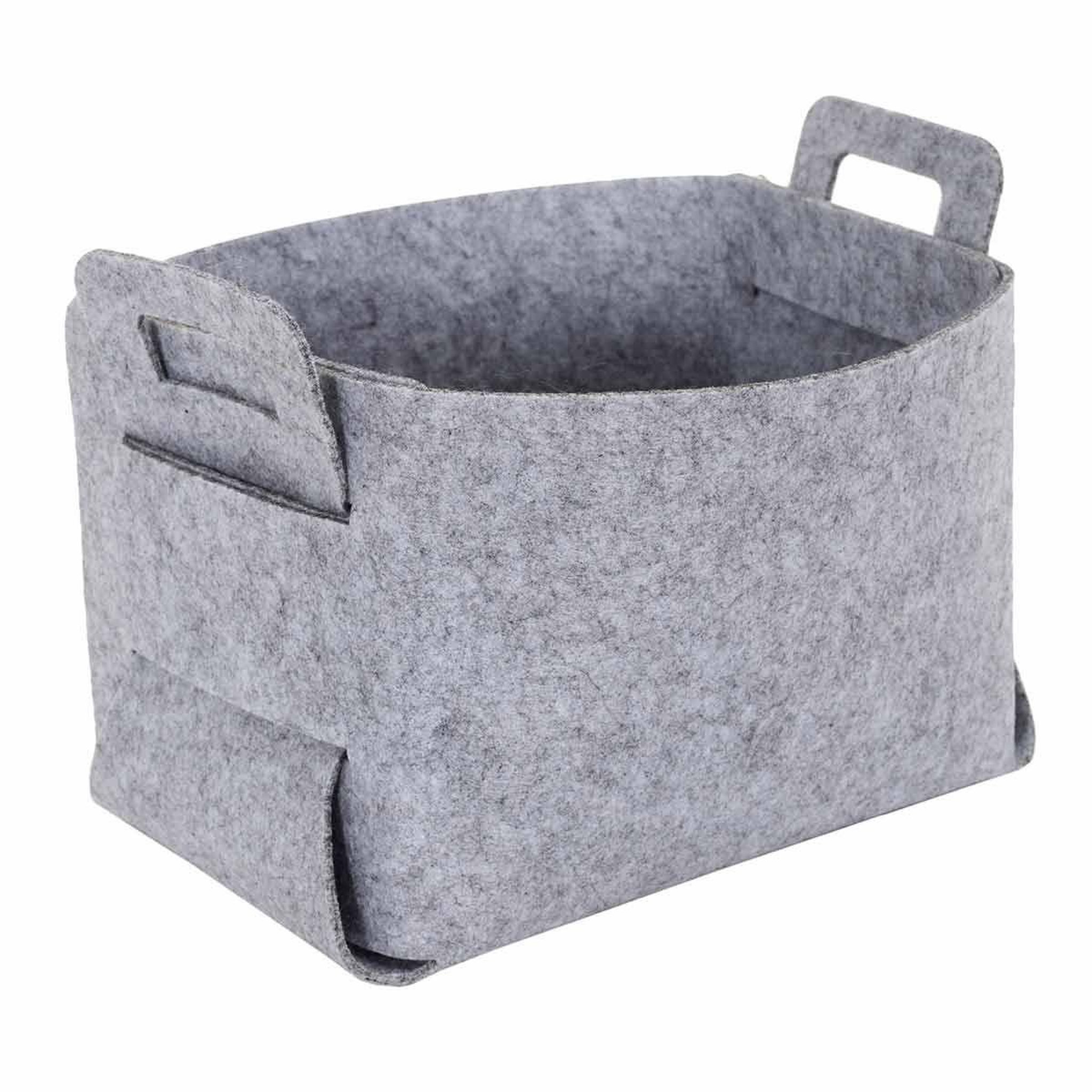 Voir la diapositive 2 : The Home Deco Factory Panier de Rangement  Feutre Pliable  25cm Gris