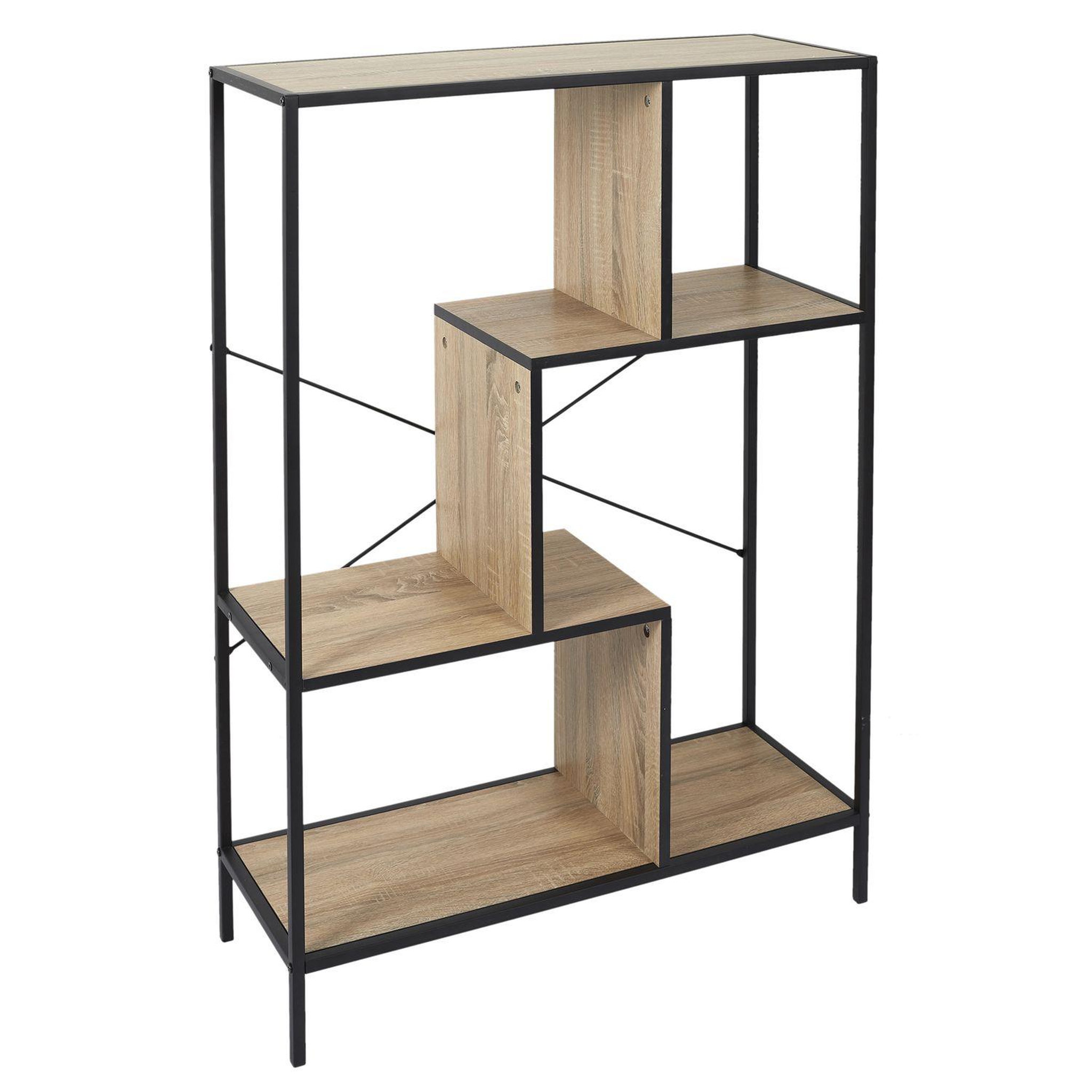 Voir la diapositive 2 : The Home Deco Factory Etagère edison - h. 113 cm - noir et bois