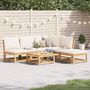 Voir la diapositive 1 : VIDAXL Salon de jardin 6 pcs avec coussins bois d'acacia solide