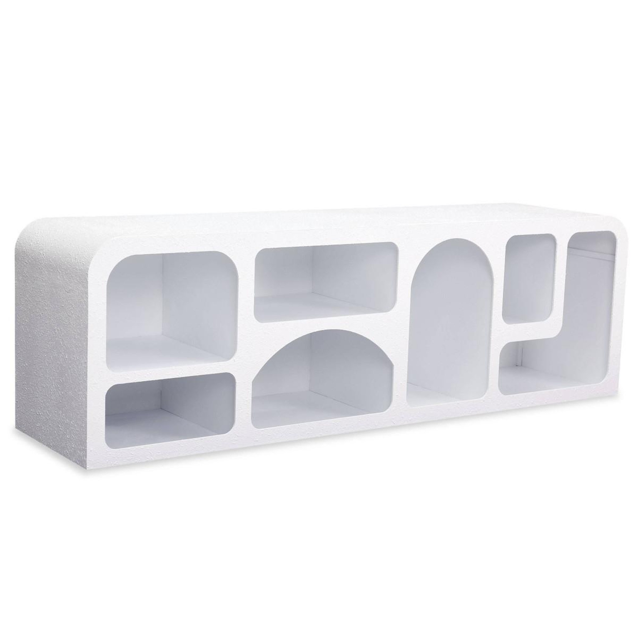 Voir la diapositive 4 : Paris Prix Meuble tv design  troglodyte  160cm blanc