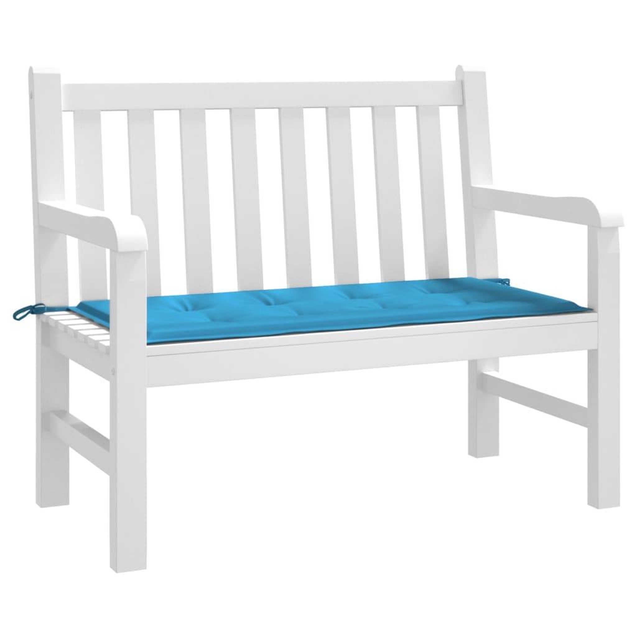 Voir la diapositive 3 : VIDAXL Coussin de banc de jardin bleu 120x50x3 cm tissu oxford
