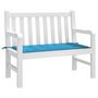 Voir la diapositive 3 : VIDAXL Coussin de banc de jardin bleu 120x50x3 cm tissu oxford