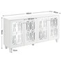 Voir la diapositive 3 : MERAX Buffet 4 porte(s) 0 tiroir(s) - 160 cm blanc mdf