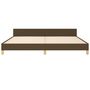 Voir la diapositive 5 : VIDAXL Cadre de lit sans matelas marron fonce 200x200 cm tissu