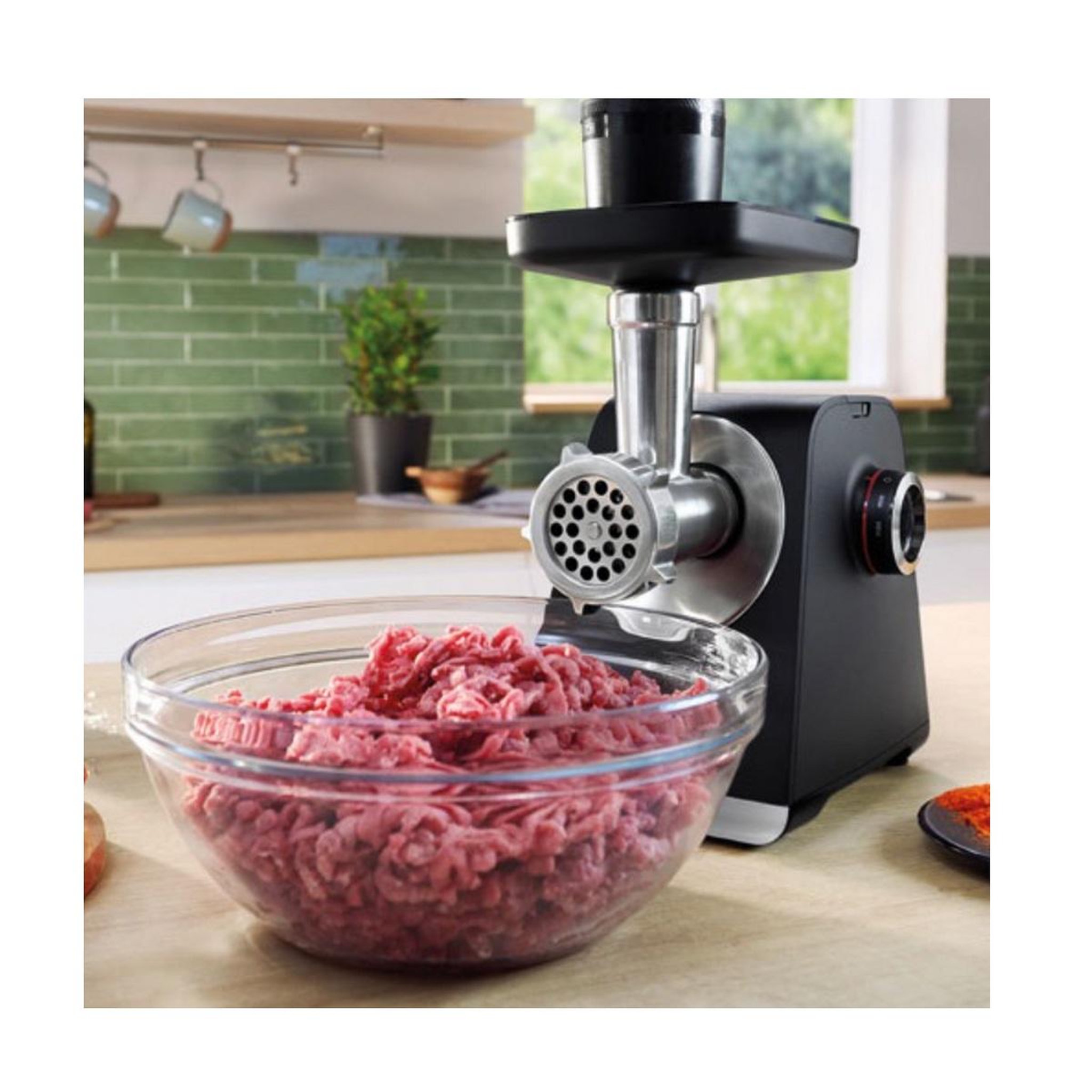 Voir la diapositive 2 : BOSCH Hachoir à viande 2100w noir/argent - MFWS660B