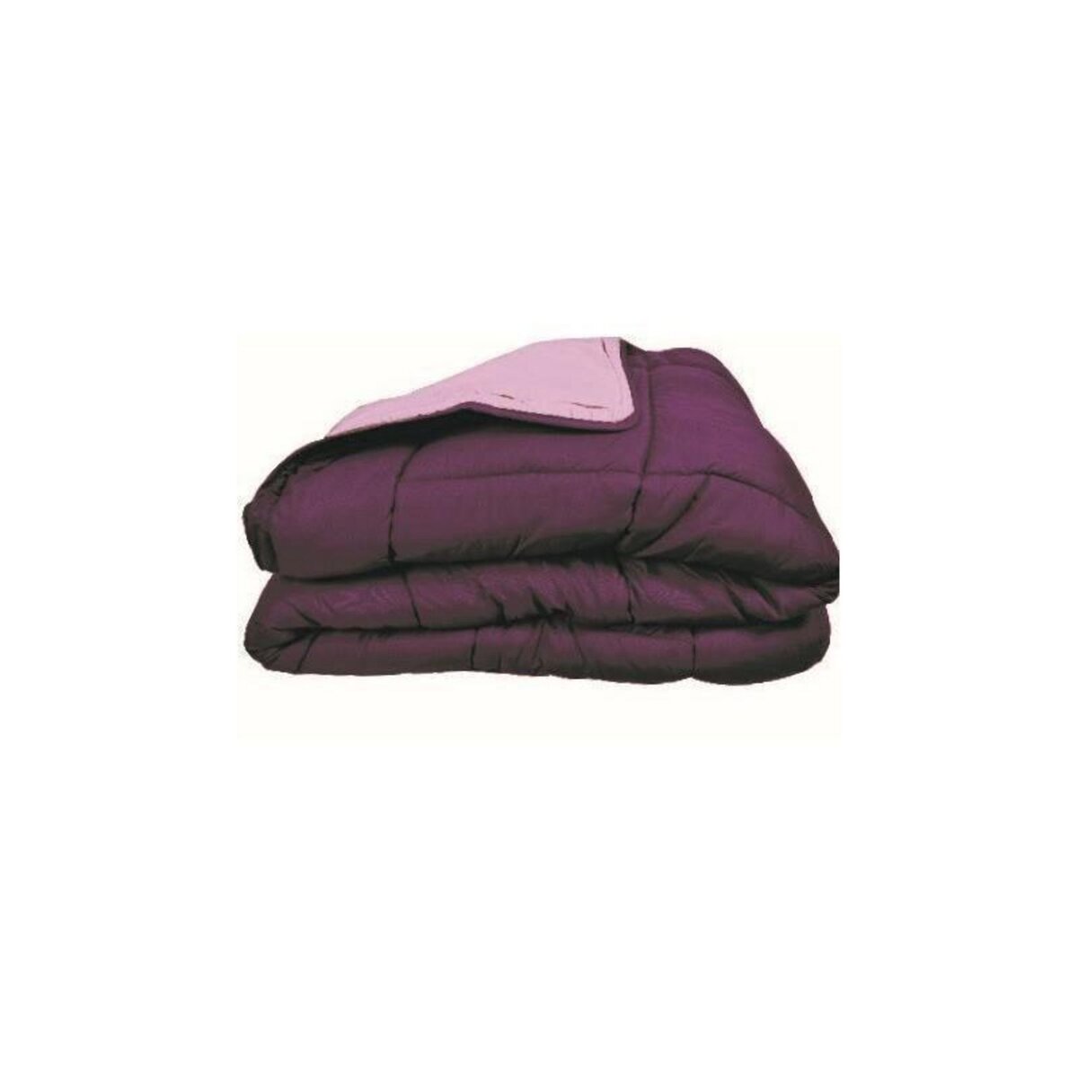POYET MOTTE Couette chaude Microfibre 400 gr/m2 CALGARY Prune + Parme 240x260cm