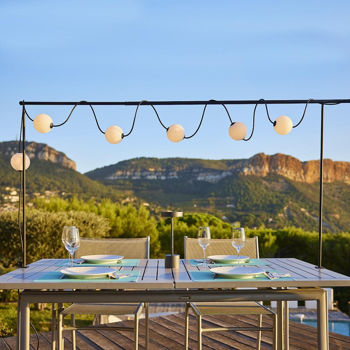 Lumisky Support Guirlande BARILO Noir Acier H46/101cm