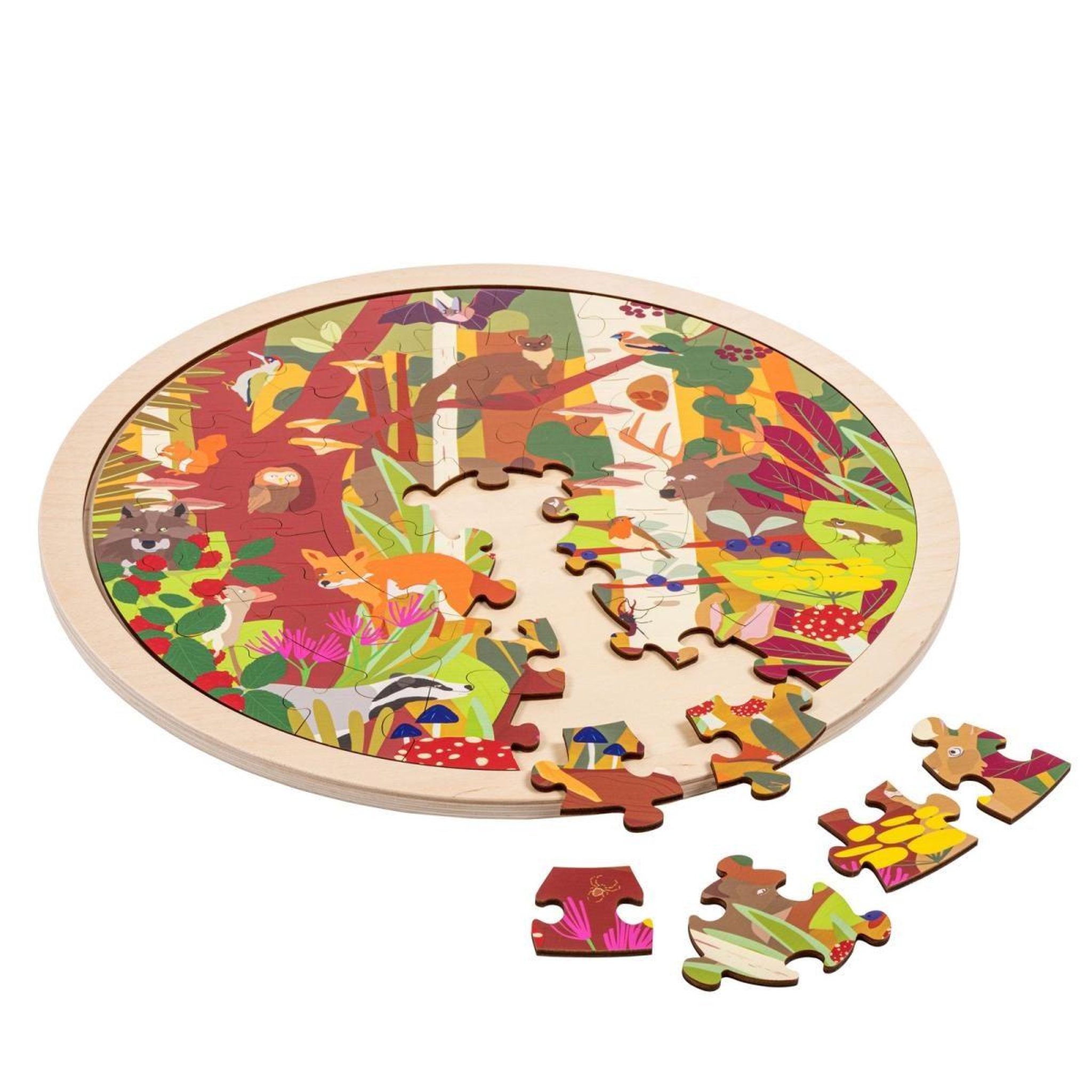 Voir la diapositive 3 : EDUCO Habitats - forêt — 49 pièces de puzzle