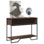 Voir la diapositive 1 : VIDAXL Table console chene marron 100x35x74,5 cm bois d'ingenierie