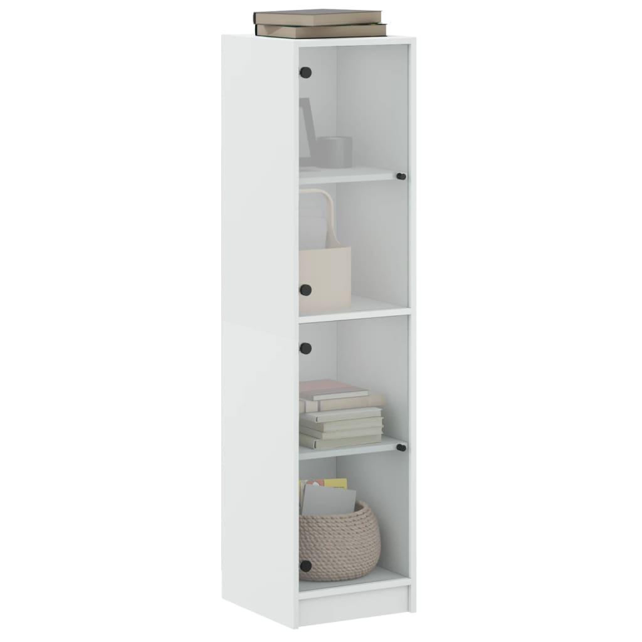 Voir la diapositive 4 : VIDAXL Buffet avec portes en verre blanc 35x37x142 cm