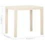 Voir la diapositive 6 : VIDAXL Table de jardin Blanc 79x65x72 cm Plastique