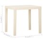Voir la diapositive 6 : VIDAXL Table de jardin Blanc 79x65x72 cm Plastique