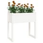Voir la diapositive 4 : VIDAXL Jardiniere Blanc 78x40x81 cm Bois massif de pin