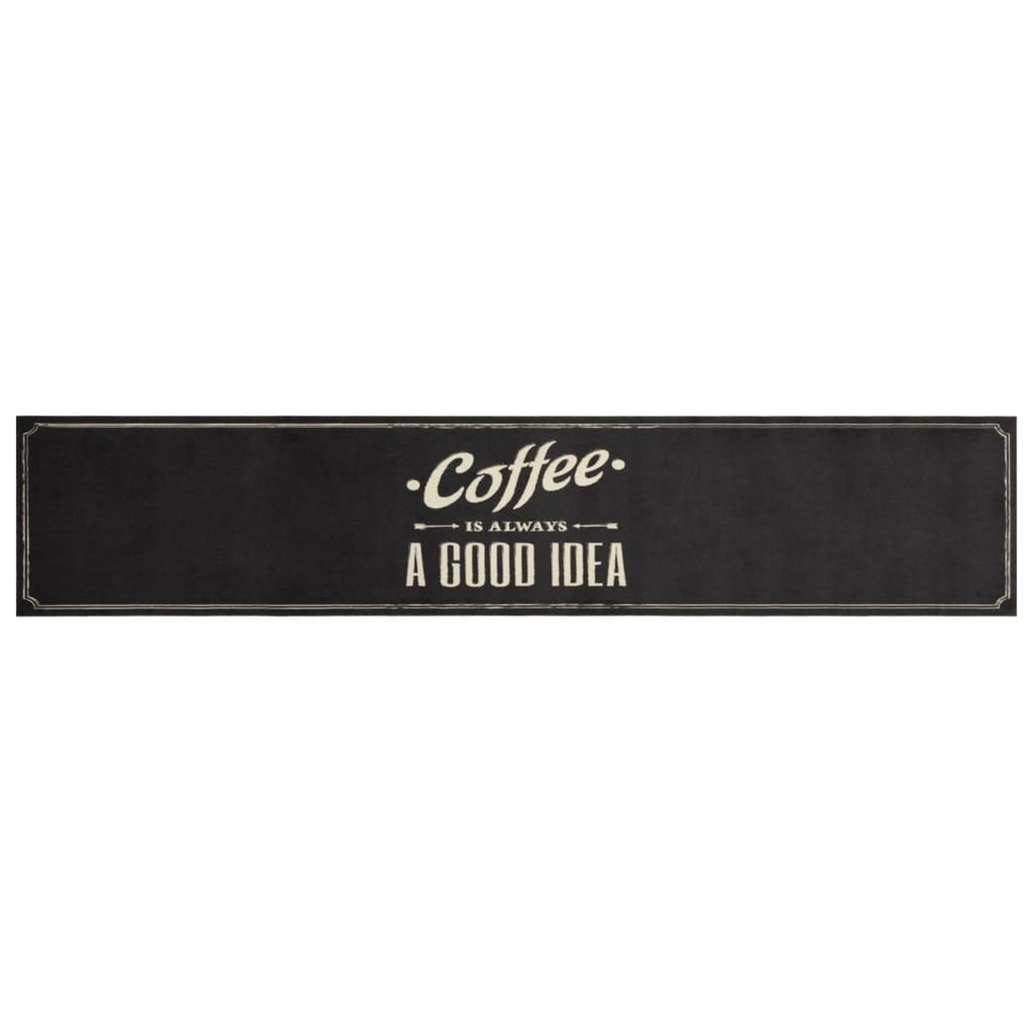 Voir la diapositive 2 : VIDAXL Tapis de cuisine lavable texte Coffee 60x300 cm velours