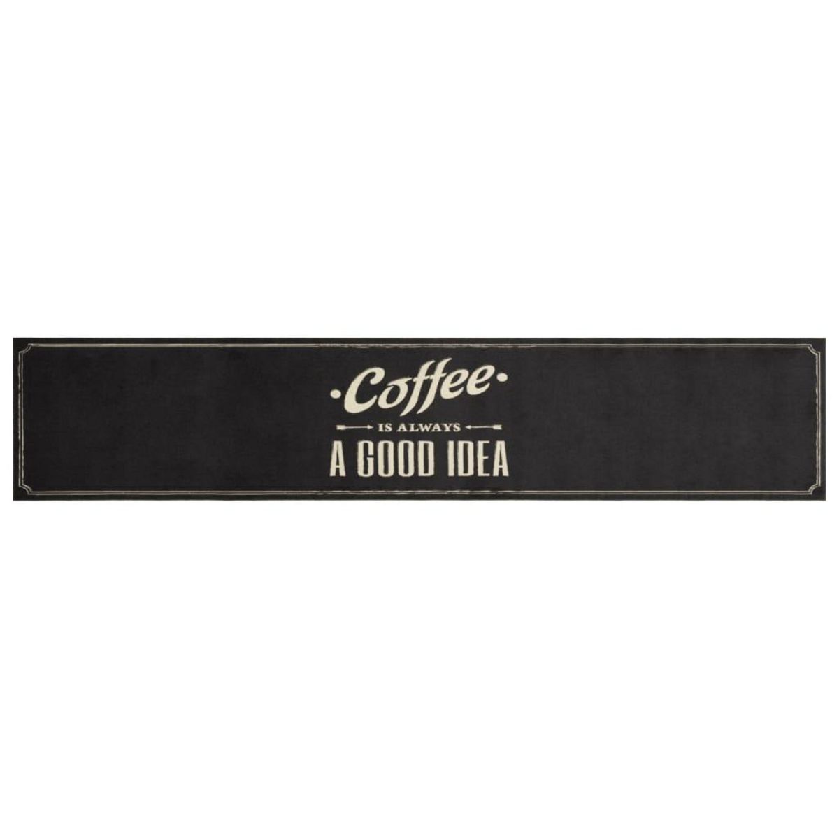 VIDAXL Tapis de cuisine lavable texte Coffee 60x300 cm velours
