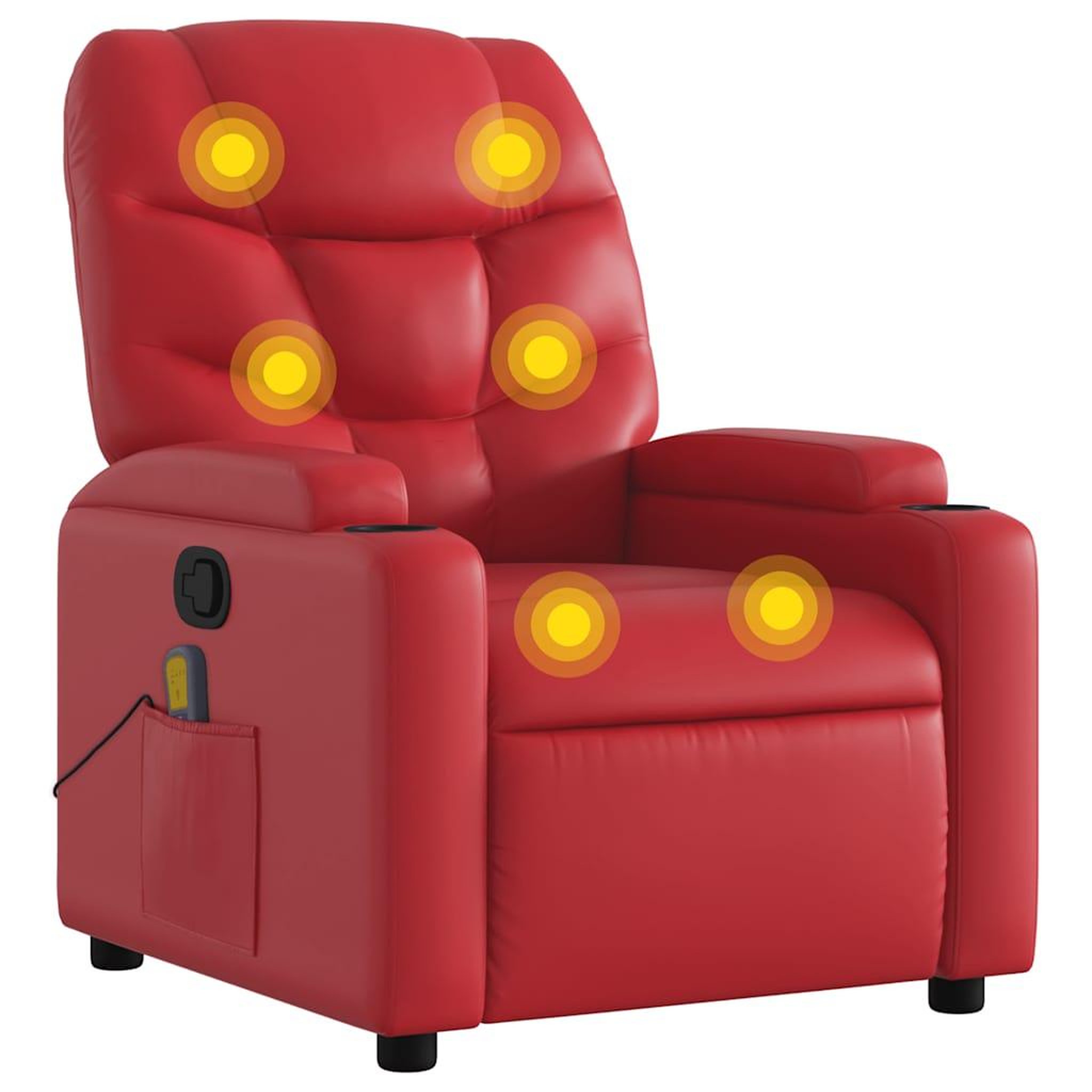 Voir la diapositive 2 : VIDAXL Fauteuil de massage inclinable rouge similicuir