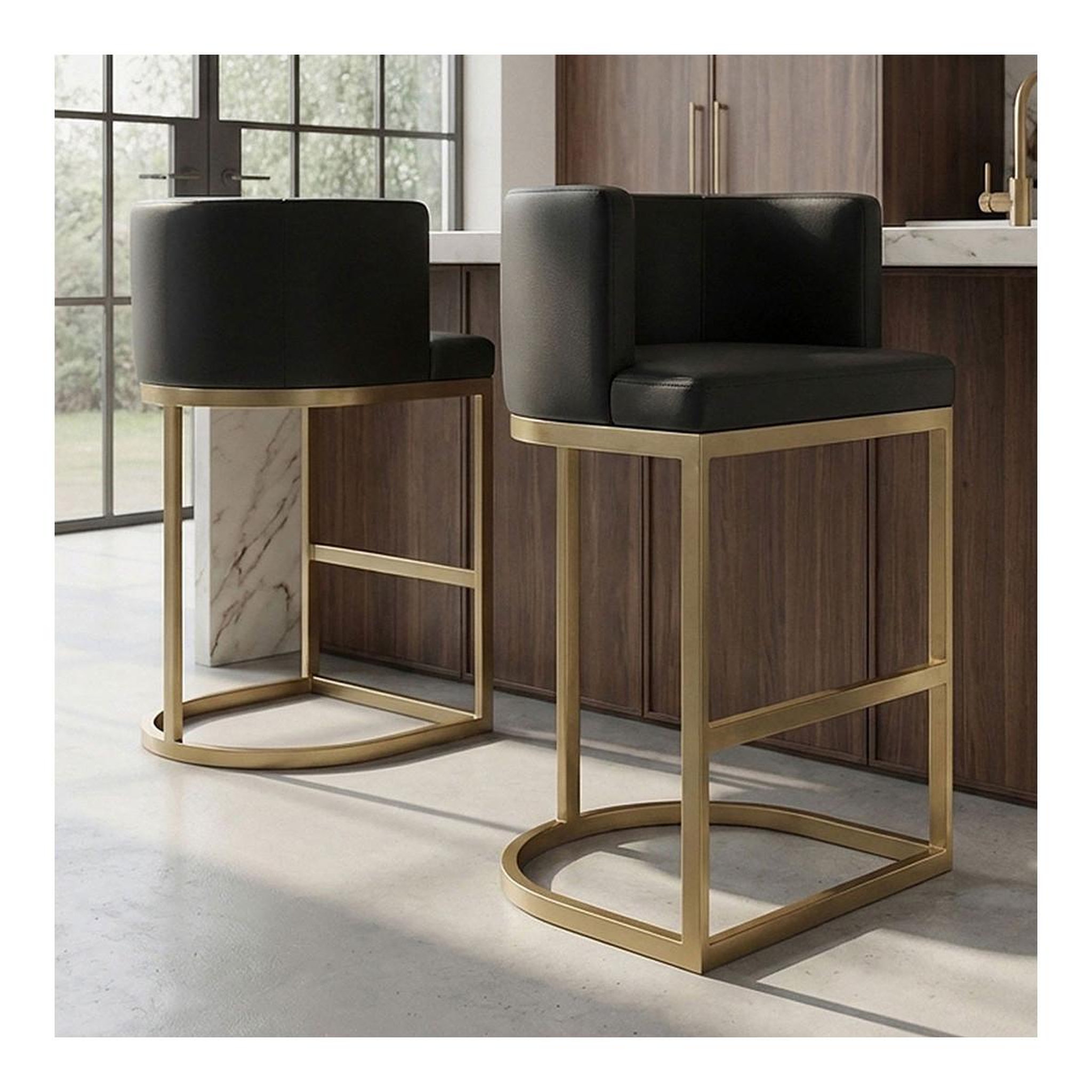 Voir la diapositive 4 : Paris Prix Chaise de bar design  noemy  100cm noir
