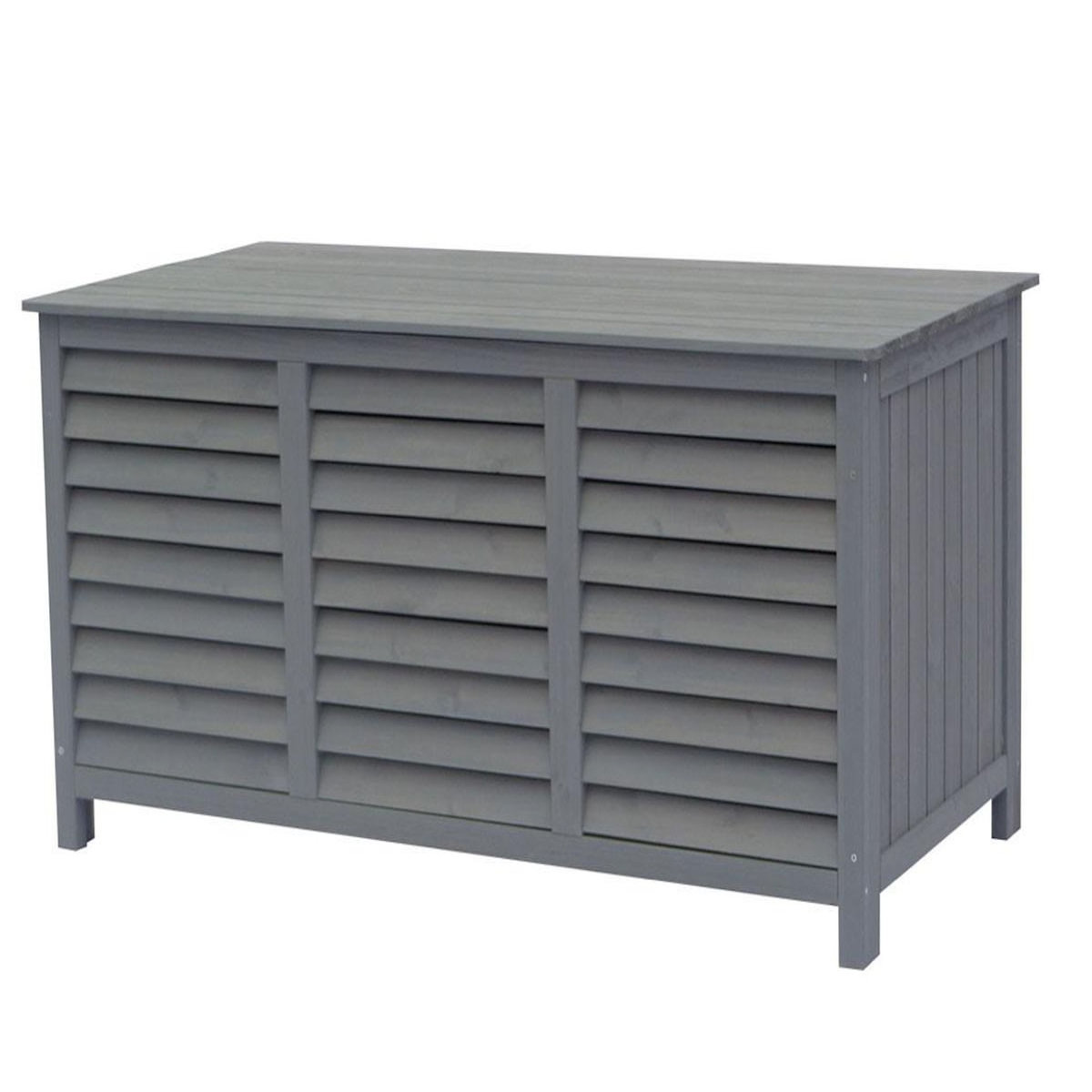 Habitat et Jardin Coffre de jardin en bois  Macao  - 130 x 64 x 60 cm - Anthracite