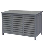 Habitat et Jardin Coffre de jardin en bois  Macao  - 130 x 64 x 60 cm - Anthracite