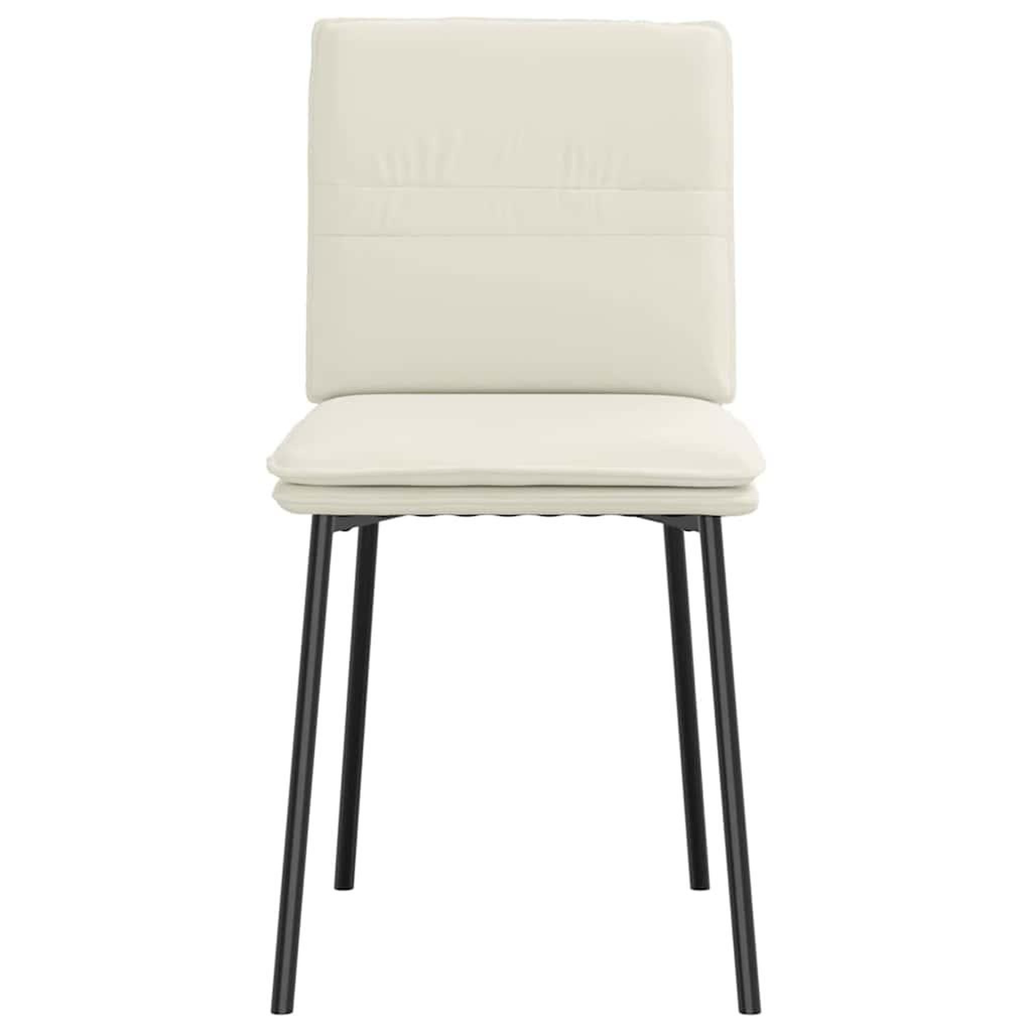 Voir la diapositive 4 : VIDAXL Chaises a manger lot de 4 Creme Velours