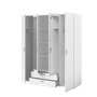 Voir la diapositive 6 : PARISOT Armoire VARIA - Décor blanc - 4 portes battantes + 2 miroirs + 2 tiroirs - L 160 x H 185 x P 51 cm - PARISOT