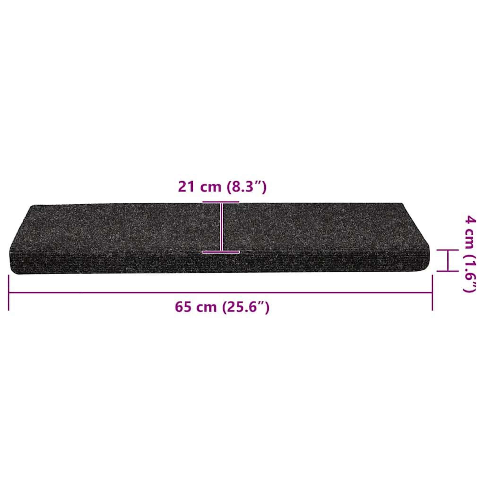 Voir la diapositive 6 : VIDAXL Tapis d'escalier autocollant 30 pcs noir 65x21x4 cm