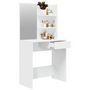 Voir la diapositive 5 : VIDAXL Coiffeuse avec miroir blanc 74,5x40x141 cm