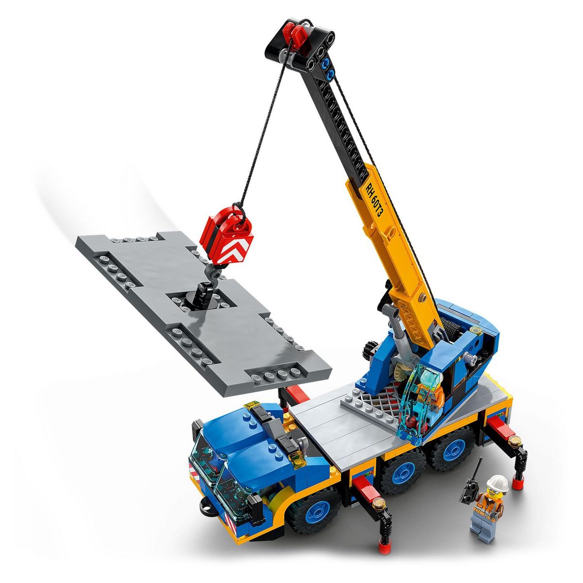 LEGO City 60324 - La Grue Mobile, Jouet Camion de Chantier, Cadeau Garçons et Filles de 7 Ans