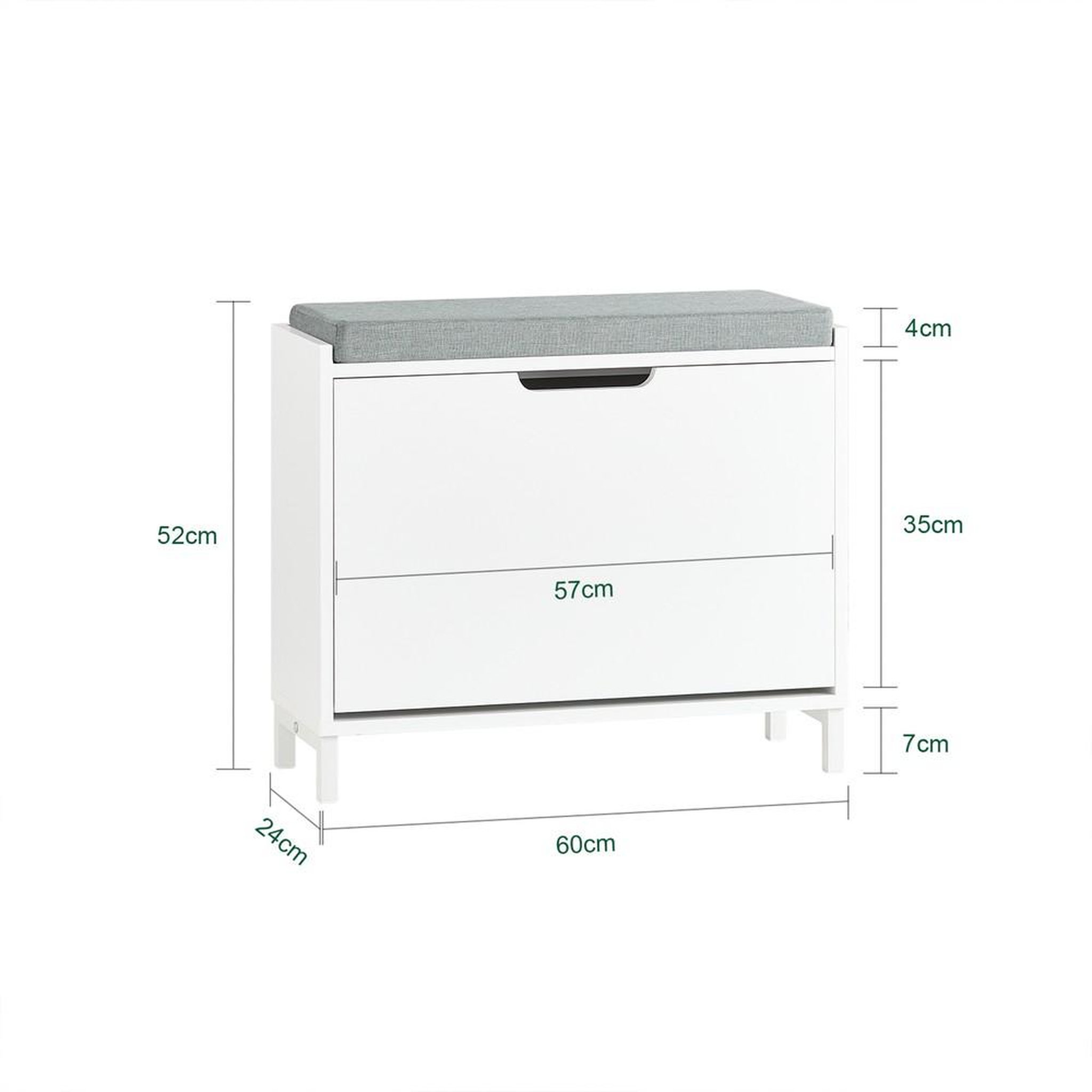 Voir la diapositive 3 : SOBUY SoBuy - Banc de rangement à chaussures avec une porte - Moderne - FSR151-K