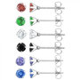 Voir la diapositive 1 : SC CRYSTAL Lot de 6 paires de boucles d'oreilles SC Crystal ornées de Cristaux scintillants
