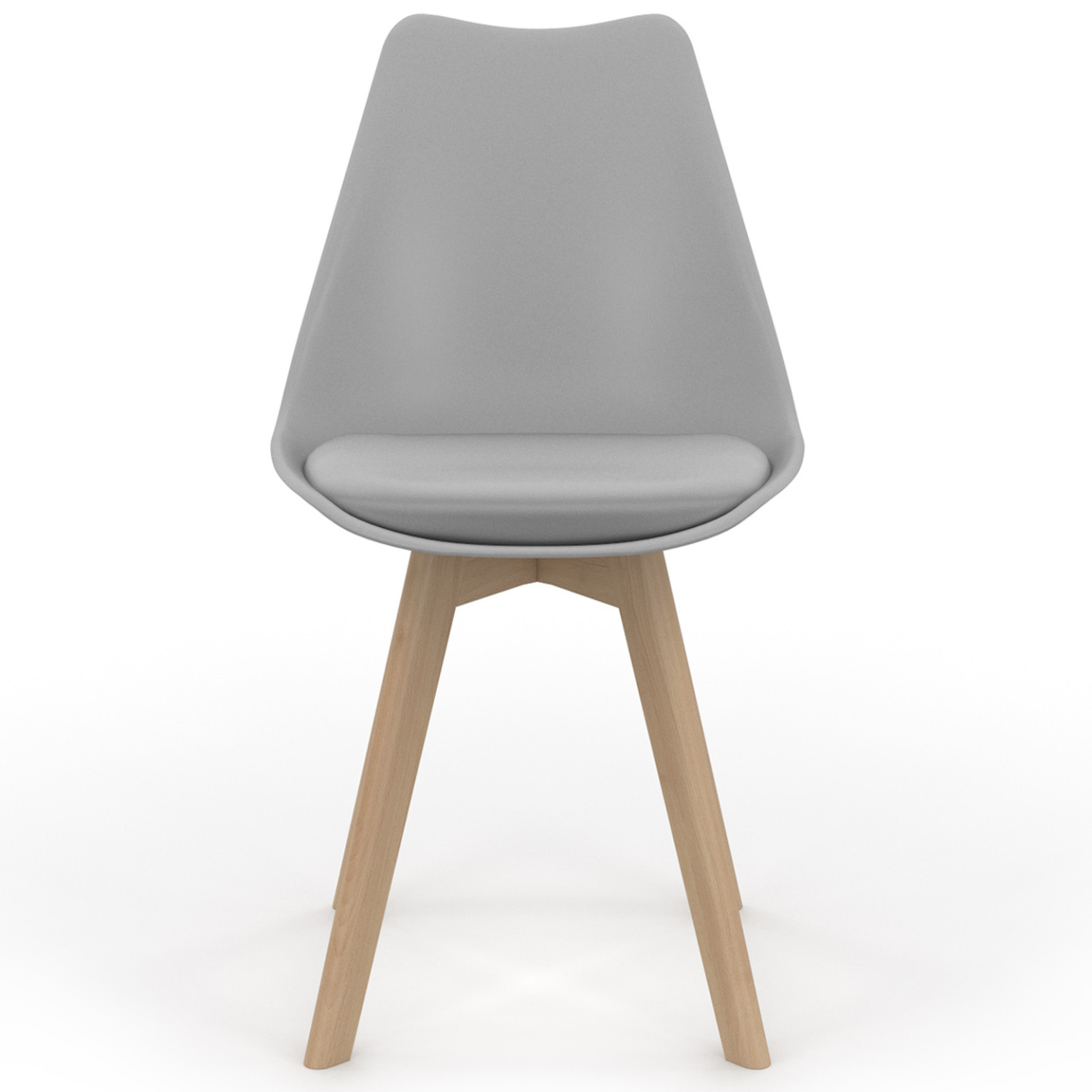 Voir la diapositive 3 : ID MARKET Lot de 6 chaises scandinaves sara mix color gris foncé x3 et gris clair x3