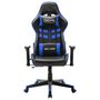 Voir la diapositive 2 : VIDAXL Chaise de jeu Noir et bleu Cuir artificiel