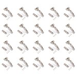 EMUCA SRL Lot de 20 charnières droites X91 à fermeture amortie avec embases droite à visser -  Hauteur 1 -  Acier -  Nickelé