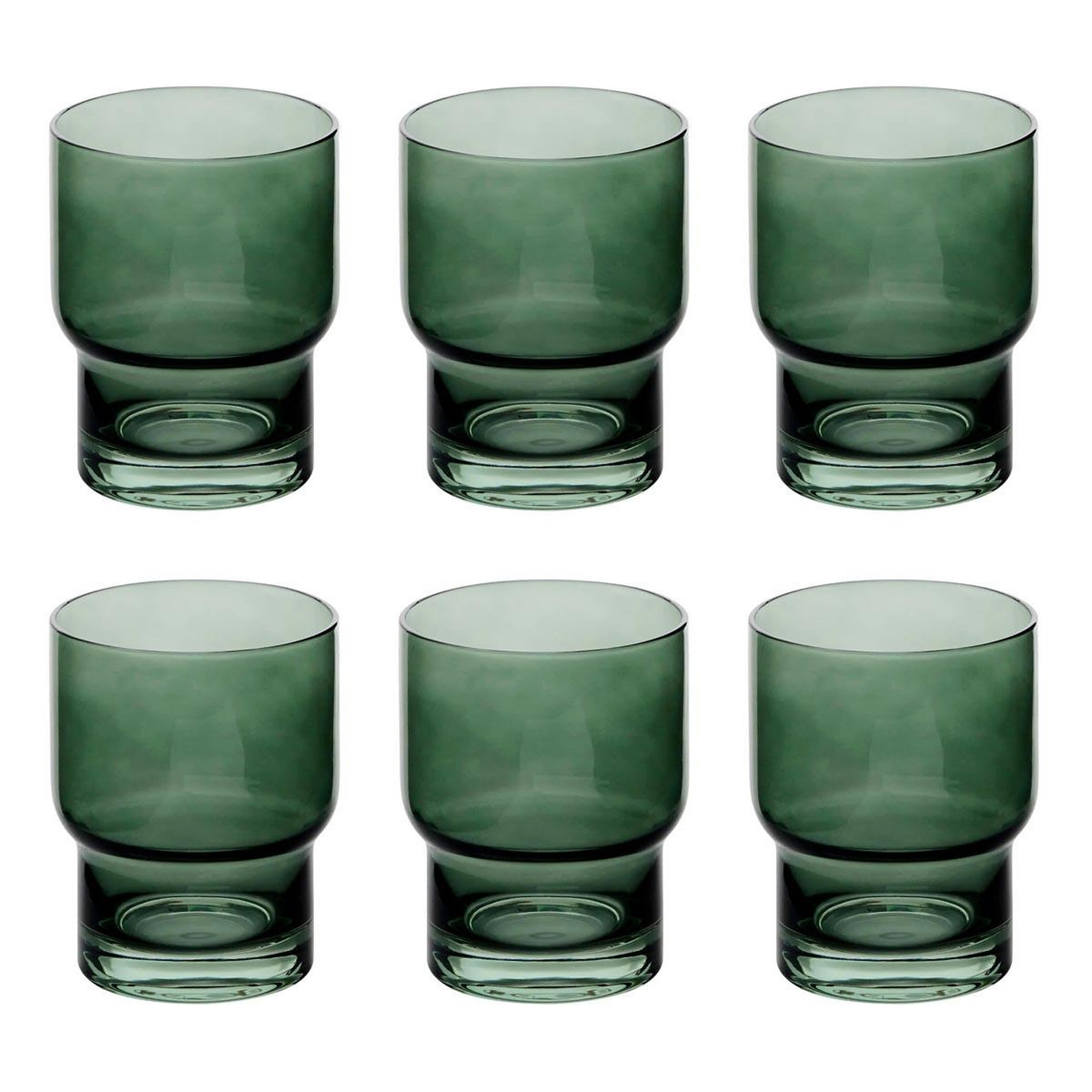 SECRET DE GOURMET Lot de 6 verres bas  ella  30cl vert